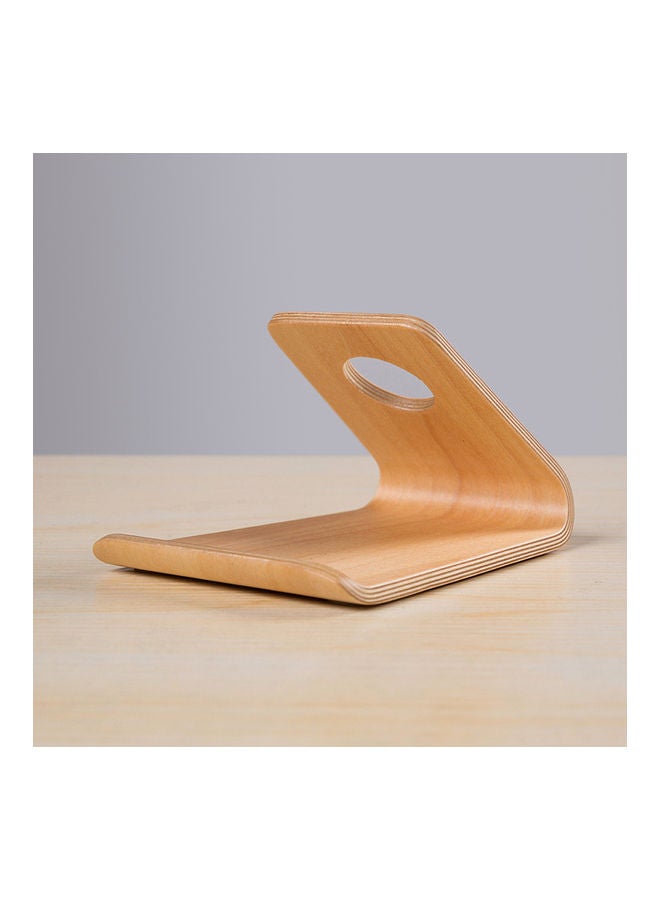 NIBEMINENT Wooden Mobile Phone Stand Beige - Image 5