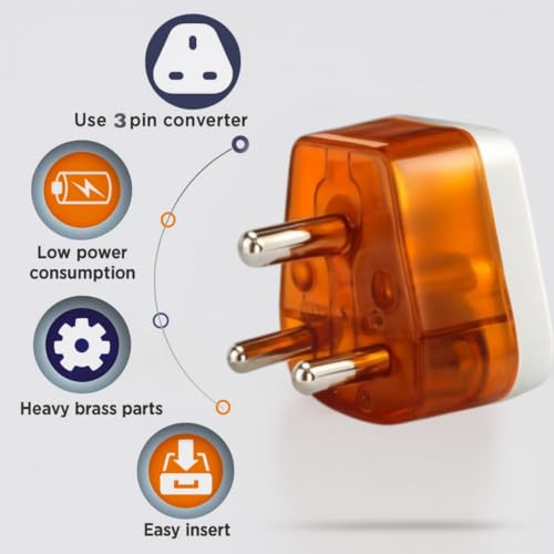 KAVANA 16amp Converter Plug for India (Pack of 4) 6ampere to 16ampere 3-Pin International Socket for Big Size 16 A Plug Top (Use 16amp Devices in 6amp Socket) for Geysers A/C Refrigrator Microwave - Image 5