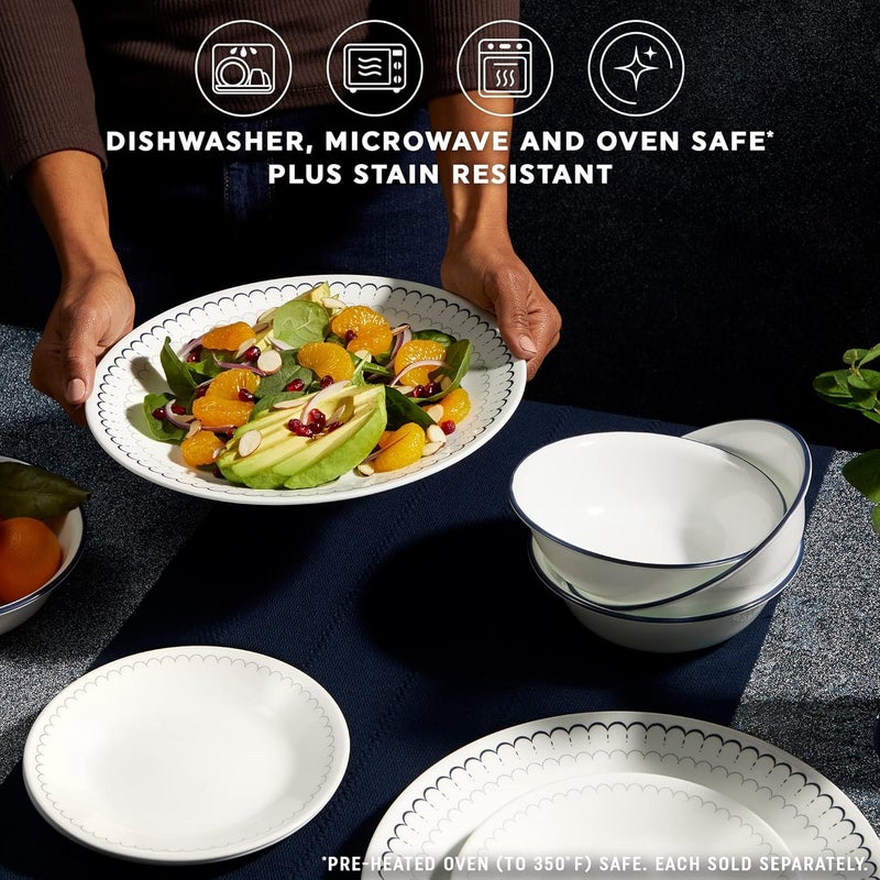 Corelle Vitrelle 675 Salad Appetizer Plate Set Triple Layer Glass and Chip Resistant Lightweight Round Plates 6Piece Caspian - Image 3
