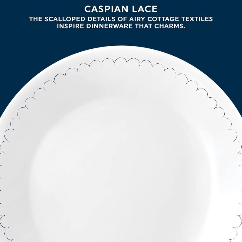 Corelle Vitrelle 675 Salad Appetizer Plate Set Triple Layer Glass and Chip Resistant Lightweight Round Plates 6Piece Caspian - Image 4