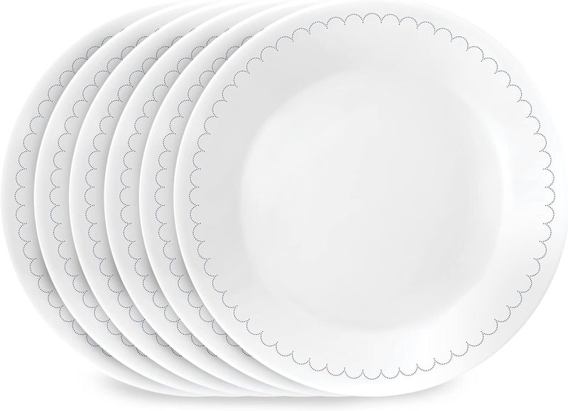 Corelle Vitrelle 675 Salad Appetizer Plate Set Triple Layer Glass and Chip Resistant Lightweight Round Plates 6Piece Caspian - Image 1