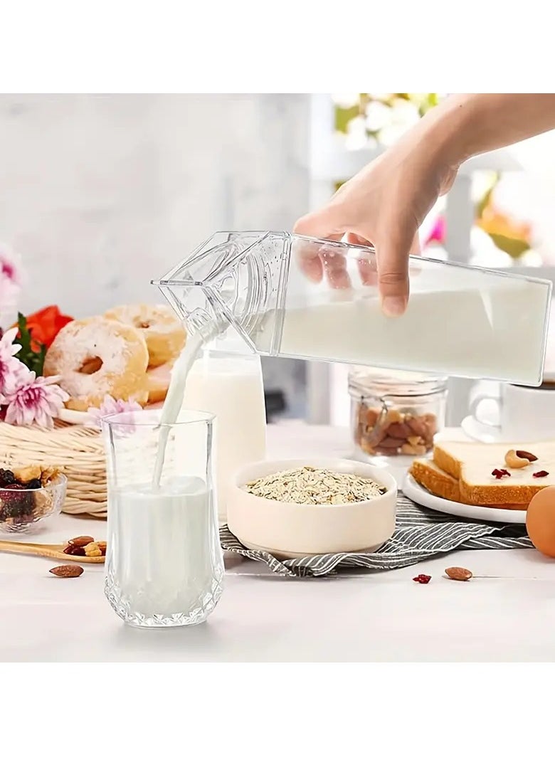 Homesmiths Plastic Milk Bottle, Reusable Milk and Juice Jug, Transparent, Rotatable Seal for Freshness, Perfect for Office, Camping & Kitchen Use, BPA-Free Container- 500ML  - Image 2
