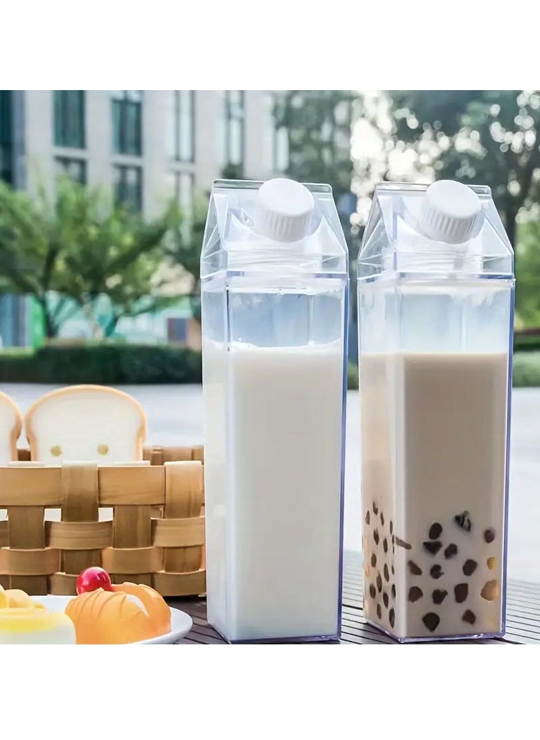 Homesmiths Plastic Milk Bottle, Reusable Milk and Juice Jug, Transparent, Rotatable Seal for Freshness, Perfect for Office, Camping & Kitchen Use, BPA-Free Container- 500ML  - Image 3
