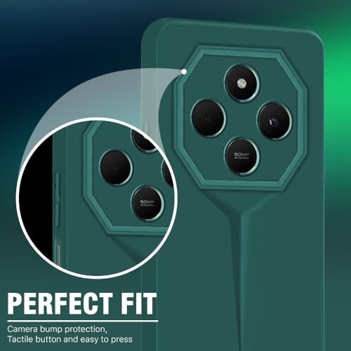 WOW IMAGINE Back Cover for Redmi A4 5G | Poco C75 5G | 14C 5G | Poco M7 | Blade Series Ultra Thin Case with Lightweight Design | Camera Protection | Soft Matte Silicone Flexible Mobile Case - Green - Image 5