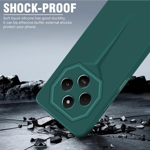 WOW IMAGINE Back Cover for Redmi A4 5G | Poco C75 5G | 14C 5G | Poco M7 | Blade Series Ultra Thin Case with Lightweight Design | Camera Protection | Soft Matte Silicone Flexible Mobile Case - Green - Image 3