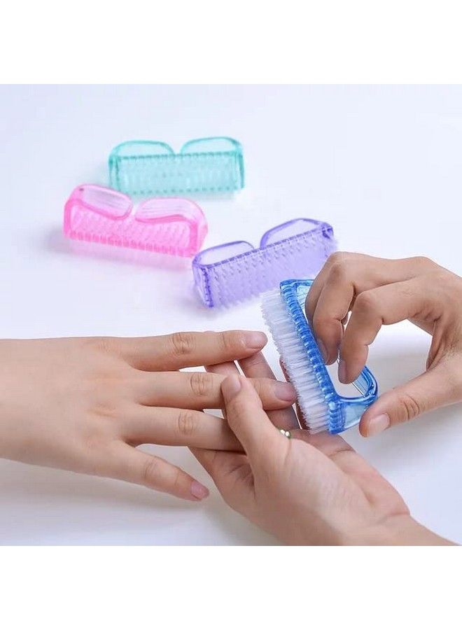 4 Pcs Nail Brush For Daily Use 4 Different Kinds Of Fingernail Brush With Plastic Handle Nail Brush For Cleaning Fingernails Easy To Use Nail Scrub Brush Nail Cleaner Nail Brushes For Hands Feet - Image 3
