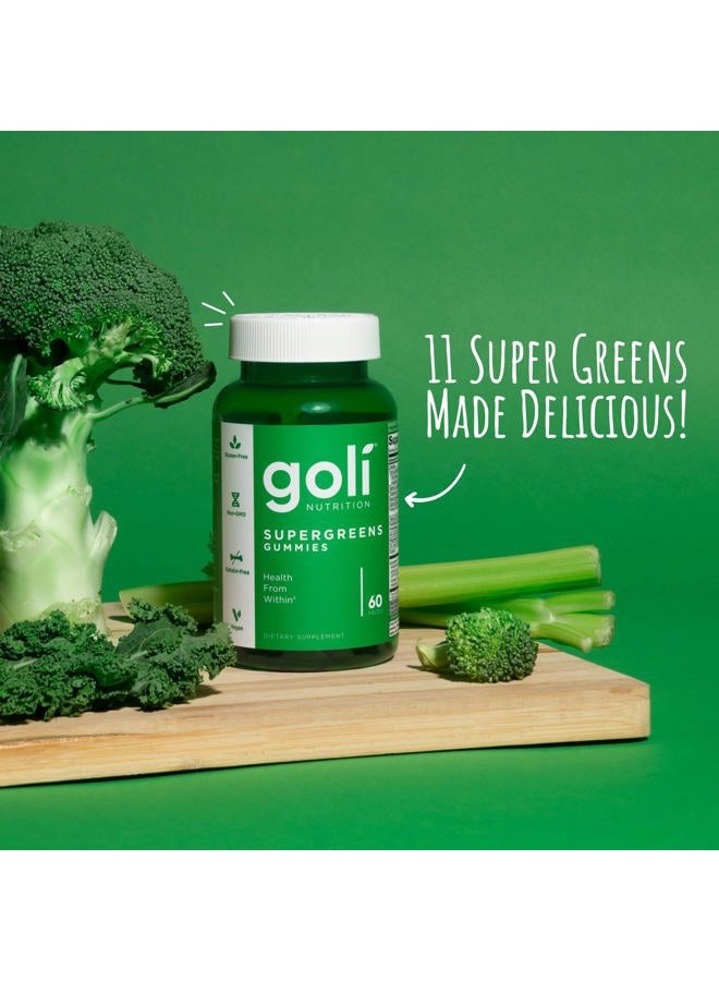 Goli SuperGreen Vitamin Gummy - 300 Count - Essential Vitamins and Minerals - Plant-Based, Vegan, Gluten-Free & Gelatin Free - Health from Within, Pack of 5 - Image 3