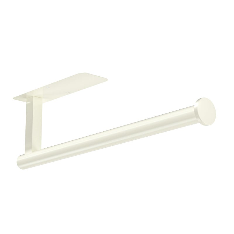 ASTOFLI Paper Towel Holder Under Cabinet No Drilling, Self Adhesive Paper Towel Holder Wall Mount for Kitchen Rack, Under Counter Napin Holder No Drill, RV, 304 Stainless Steel, White - Image 1