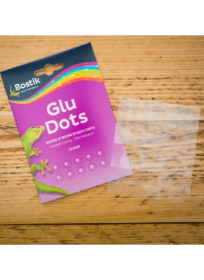 Bostik Bostik 64 Extra Strong Sticky Glu Dots Clear Sticks on Almost Everything (Pack of 12)  - Image 2