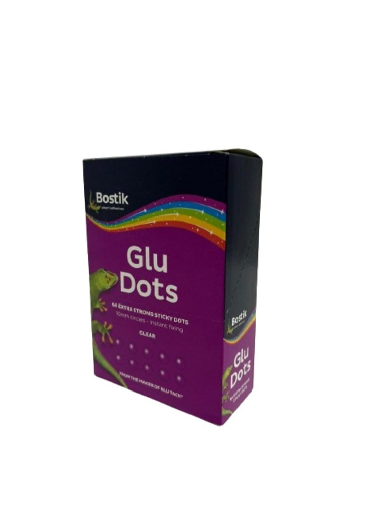 Bostik Bostik 64 Extra Strong Sticky Glu Dots Clear Sticks on Almost Everything (Pack of 12)  - Image 5