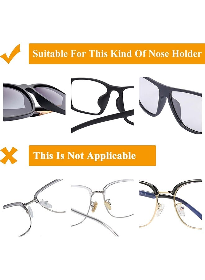 Wffo Anti-Slip Nose Pads Silicone Butterfly Shape - 20 Pairs Eyeglass Nose Pads - Soft Non-Slip Adhesive Nose Pads - for Reading Glasses Sunglasses Spectacles - Super Sticky Backing （1.8mm/Black） - Image 3