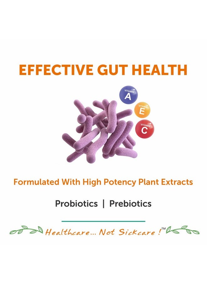Bliss Welness Prebiotics and Probiotic Supplements 20 Billion CFU Digestive Enzymes With Galactomannan 120 mg | Improve Digestion, Immunity & Gut Health For Men and Women - 60 Tablets