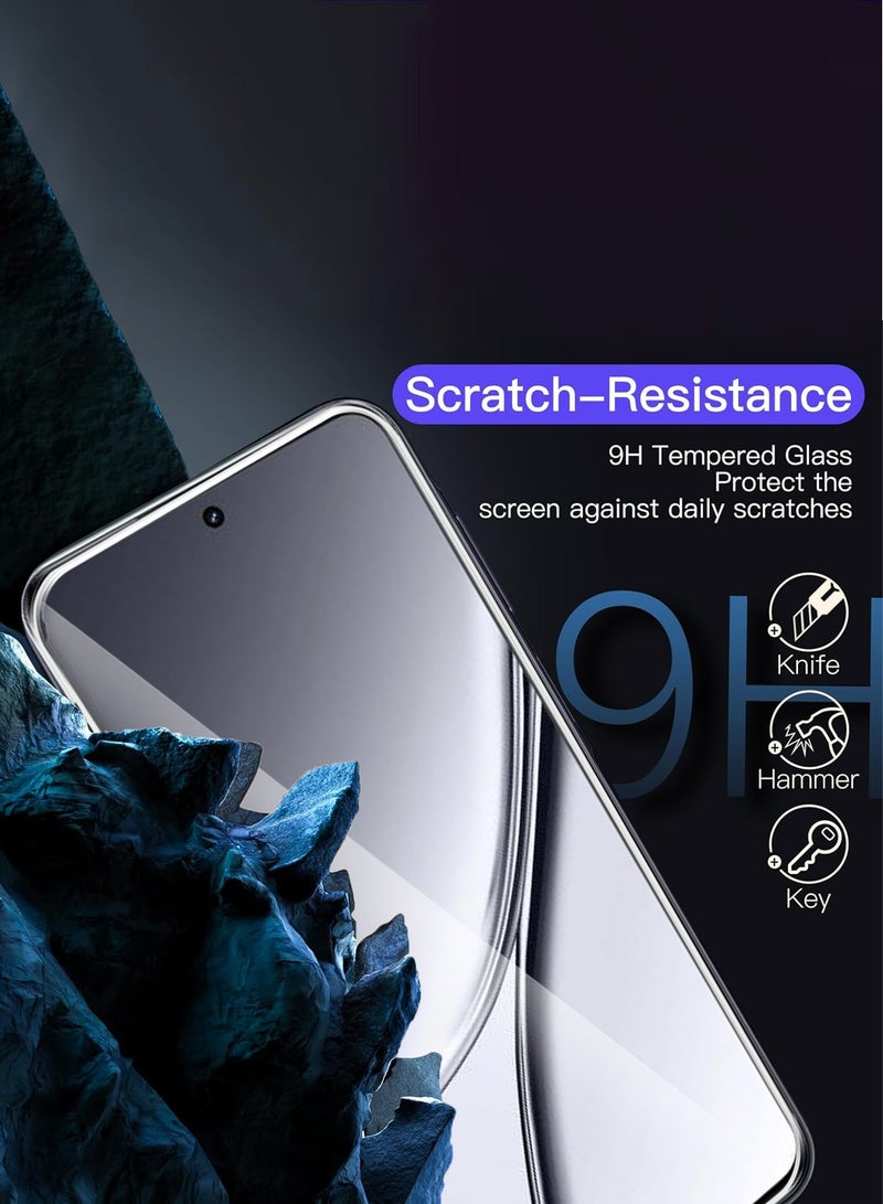 Techie 2 Pack HD Tempered Glass Screen Protector for Realme GT5 5G 2023 - Anti Reflection Anti Bubbles 9H Hardness 0.33 mm Rounded Edges Easy Installation - Image 3