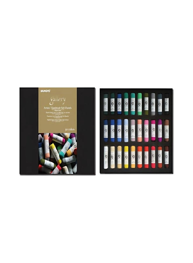 MUNGYO Gallery Handmade Soft Pastels Set of 30 - Professional Quality, Rich Pigments, Smooth Texture - Image 1