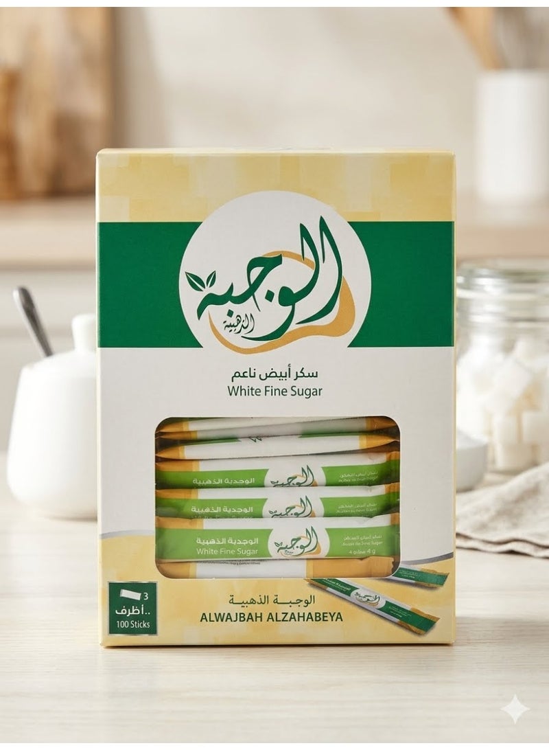 Fine white sugar, Golden Meal, 100 sachets