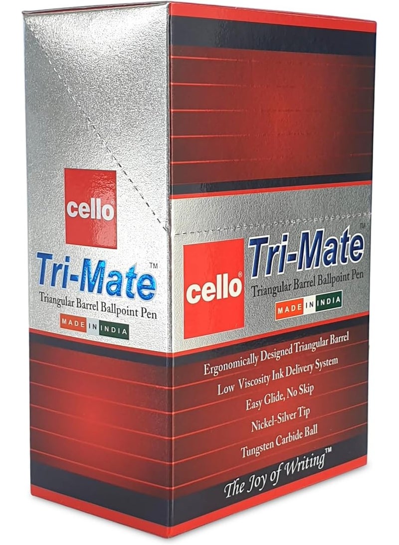 Cello 50-Piece Trimate Ballpoint Pen 0.7mm Tip Violet Ink - Image 5