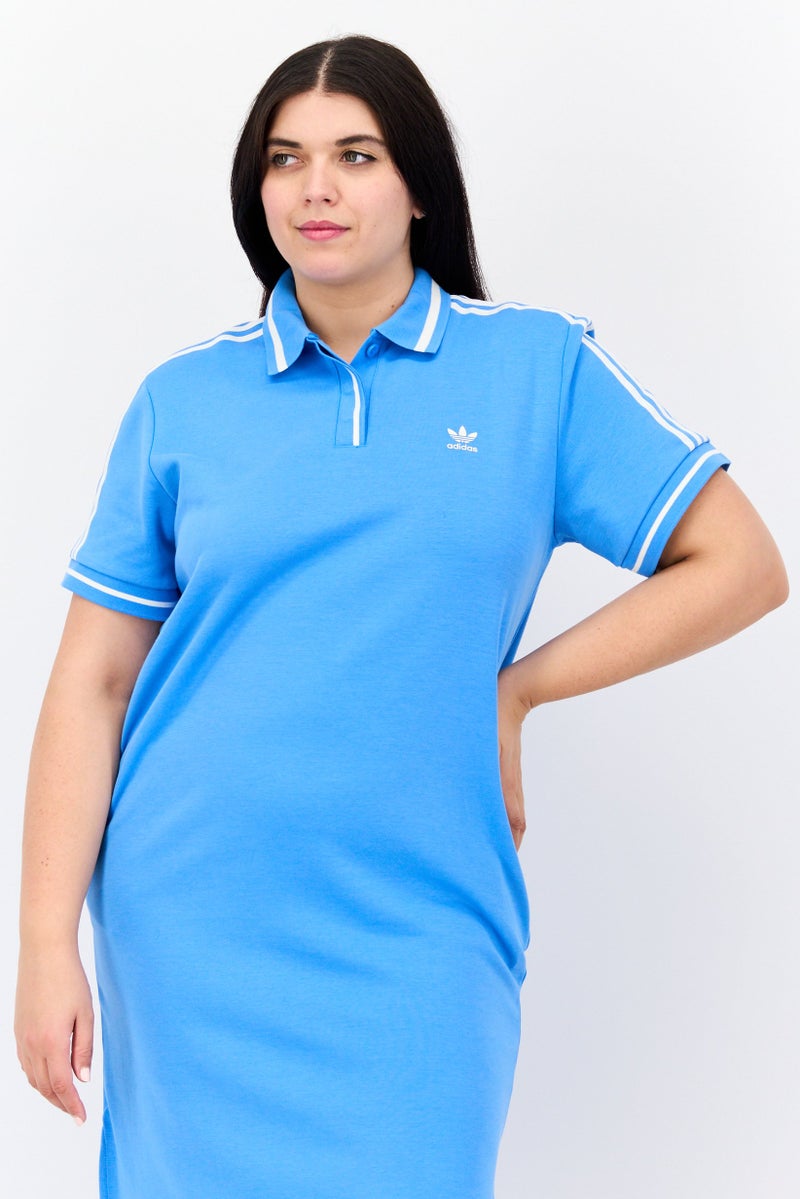 adidas Originals Women Sportswear Fit Short Sleeve Training Dress, Blue  - Image 2