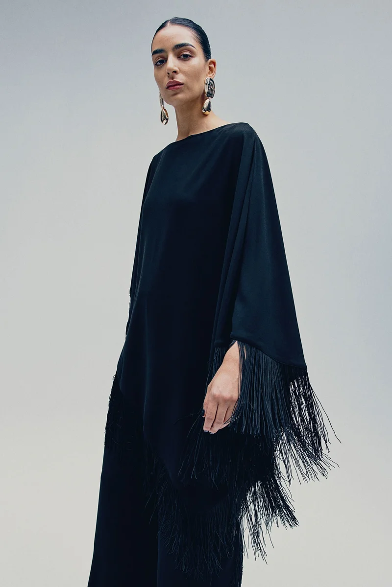 اتش اند ام تونيك بحواف مزينة بشراشيب