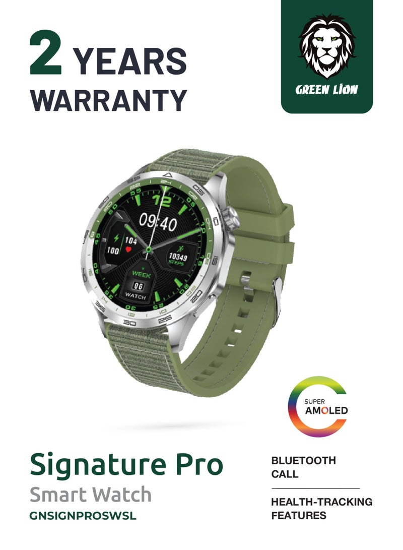 GREEN LION Signature Pro Smart Watch - Silver - Image 1
