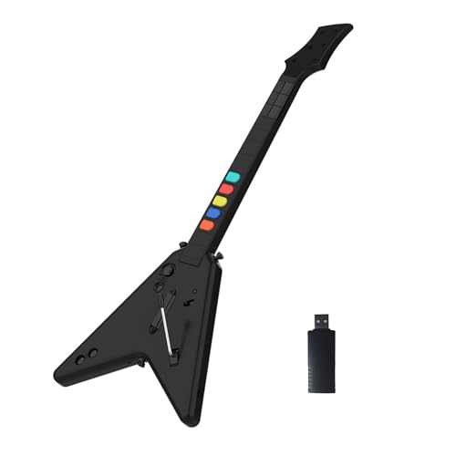 NBCP Wireless Guitar Controller for PlayStation 4, PC,PS4/PS3,Clone Hero, Fortnite Festival,Compatible with Guitar Hero & Rock,Plug-and-Play USB Receiver - Image 1