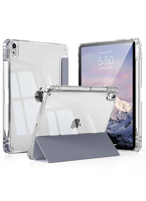 جراب لجهاز iPad (A16) مقاس 11 بوصة من الجيل 2025/جراب لجهاز iPad 11 من الجيل العاشر 2022 جراب لجهاز iPad 10 رفيع وواضح وغطاء خلفي شفاف مع حامل قلم ذكي لجهاز iPad 11 بوصة 2025/10.9 بوصة من الجيل العاشر 2022