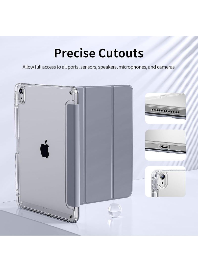 روك بو - جراب لجهاز iPad (A16) مقاس 11 بوصة من الجيل 2025/جراب لجهاز iPad 11 من الجيل العاشر 2022 جراب لجهاز iPad 10 رفيع وواضح وغطاء خلفي شفاف مع حامل قلم ذكي لجهاز iPad 11 بوصة 2025/10.9 بوصة من الجيل العاشر 2022 - Image 1