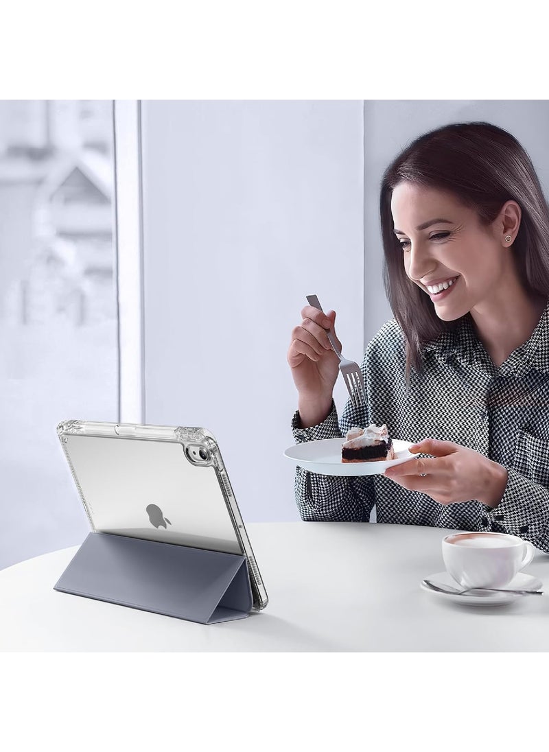 روك بو - جراب لجهاز iPad (A16) مقاس 11 بوصة من الجيل 2025/جراب لجهاز iPad 11 من الجيل العاشر 2022 جراب لجهاز iPad 10 رفيع وواضح وغطاء خلفي شفاف مع حامل قلم ذكي لجهاز iPad 11 بوصة 2025/10.9 بوصة من الجيل العاشر 2022 - Image 1
