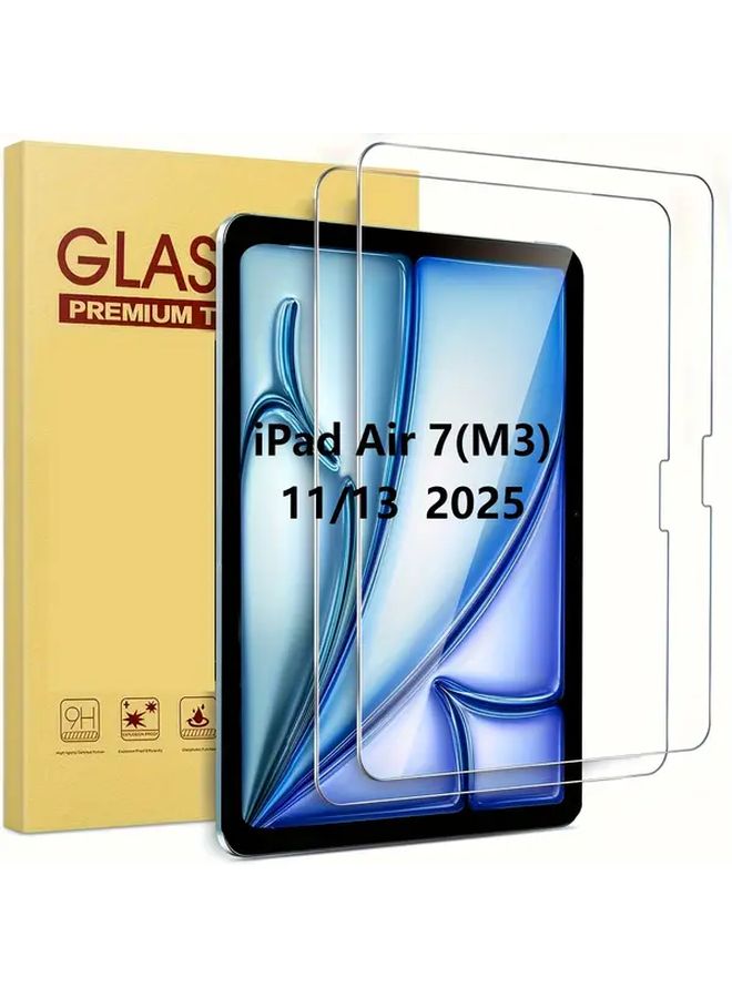 2 Pack Screen Protector For iPad Air M2 11 Inch 9H Tempered Glass Anti Fingerprint - Image 1