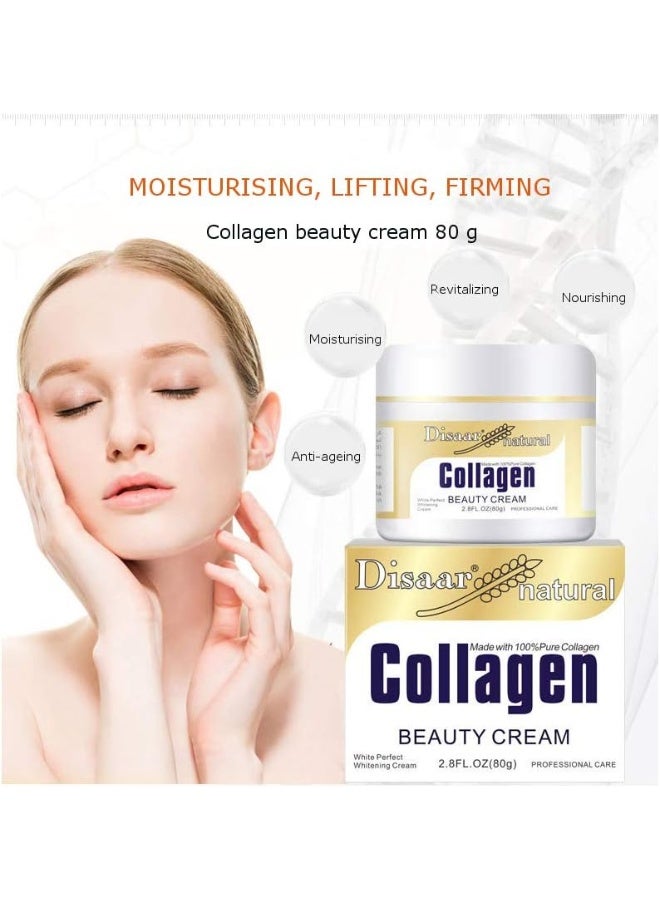ديسار كريم الكولاجين من ديسار بيوتي، خطوط الرقبة، تجاعيد الابتسامة، بقع الوجه، جفاف البشرة، ضعف العضلات، تحسين مظهر وجهك 80 جرام - Image 2