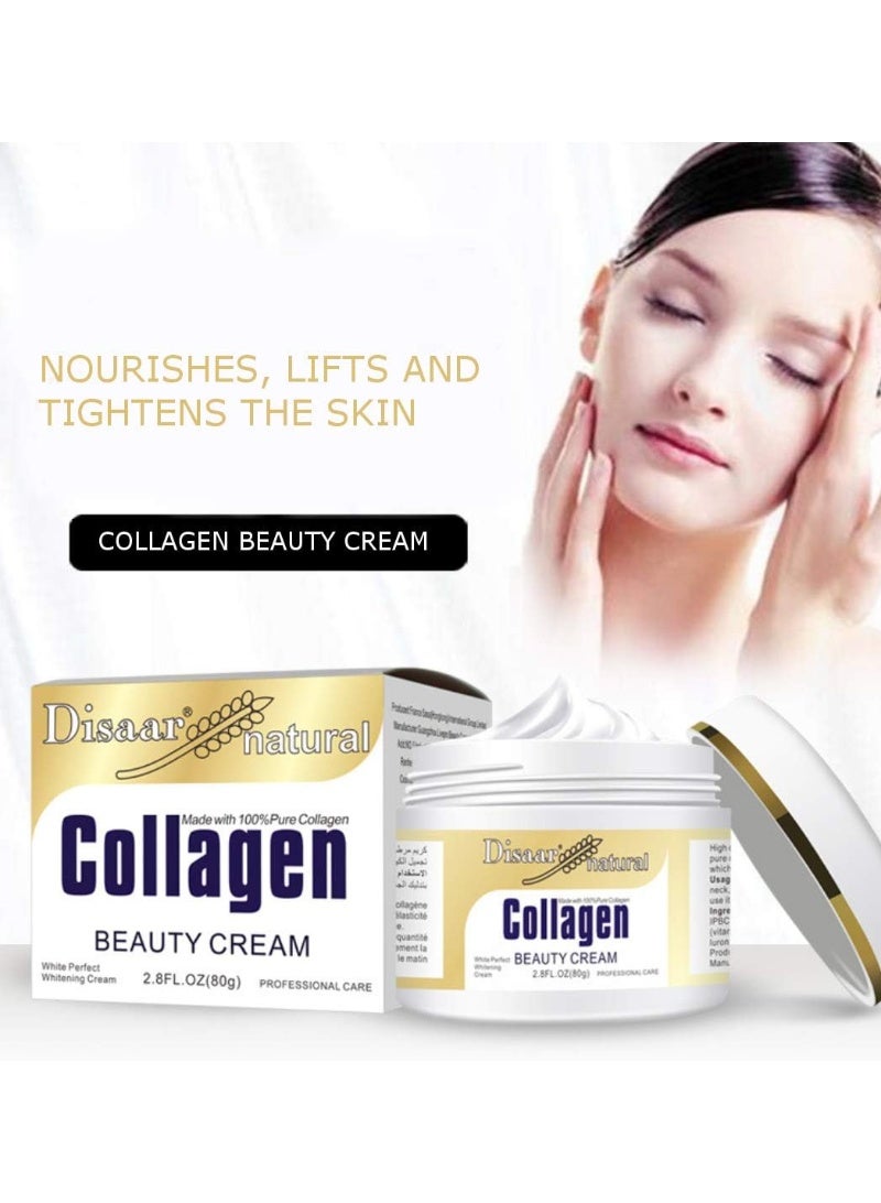 ديسار كريم الكولاجين من ديسار بيوتي، خطوط الرقبة، تجاعيد الابتسامة، بقع الوجه، جفاف البشرة، ضعف العضلات، تحسين مظهر وجهك 80 جرام - Image 3