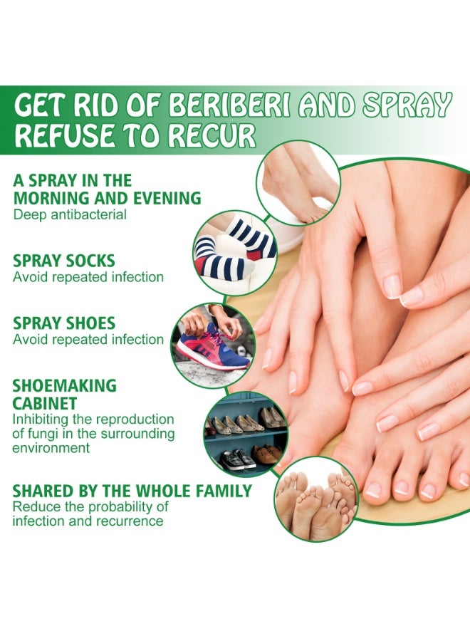 SOUTH MOON Hand Ringworm BeriBeri Fungus Spray, Anti-Fungi Treatment For Feet Itchy, Sweating, Peeling And Blisters, Natural Ingredients Foot Fungi Spray For Tinea Pedis, Inflamed, Feet Smelly 30ML - Image 4