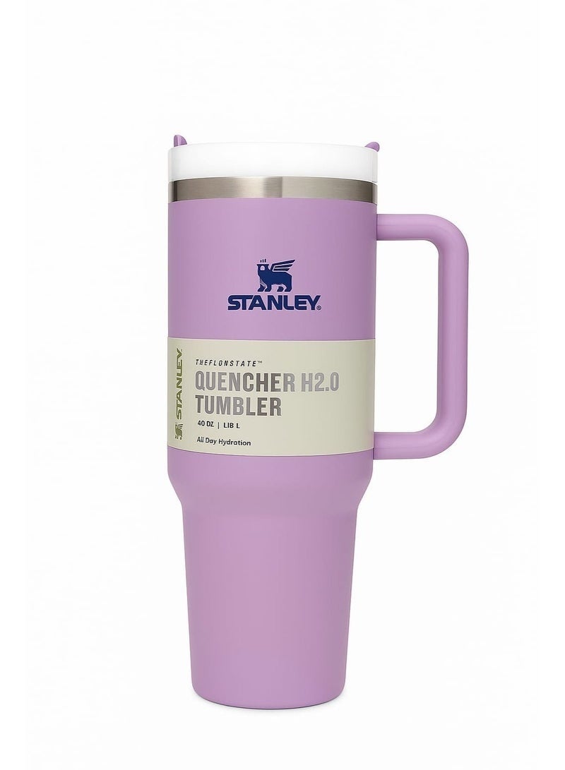 كوب Stanley Quencher H2.0 للسفر بسعة 40 أونصة (1.18 لتر) - لون بنفسجي - مثالي للحفاظ على رطوبة الجسم طوال اليوم، وللاستخدام في النادي الرياضي وأثناء التنقل. - Image 1