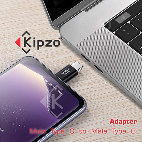 KIPZO® Black metal Type to Type Adapter Connector Joiner Plug, Type 3.1 to Type 3.1 Type to 3.0 USB Port Adapter USB 3.1 Gen Speed Charging Upto 10Gbps Transfer Speed - Image 2