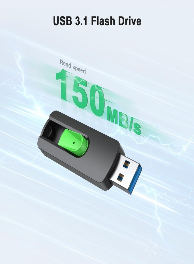Aiibe 128GB USB Flash Drive USB Drive 128GB USB 3.1 Thumb Drive Memory Stick Zip Drive Backup Jump Drive 128G for PC Laptop - Image 3