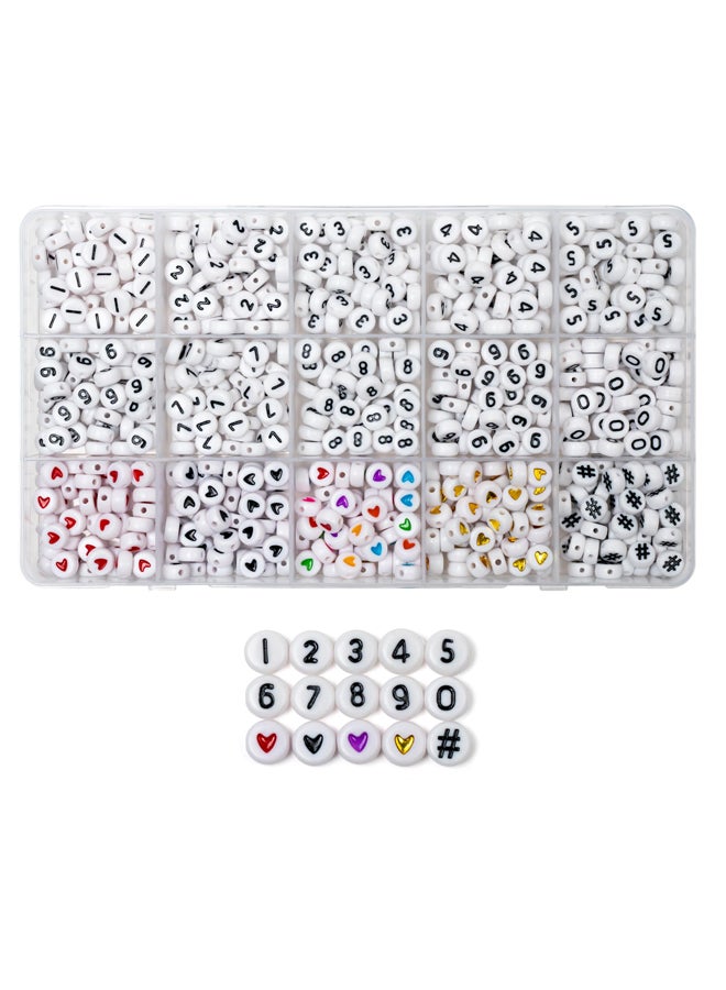 خرز أكريليك مستدير لصنع أساور القلائد ومجوهرات الصداقة ذاتية الصنع (15 شبكة) 750 قطعة 4 × 7 مم - Image 1