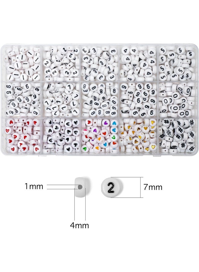 خرز أكريليك مستدير لصنع أساور القلائد ومجوهرات الصداقة ذاتية الصنع (15 شبكة) 750 قطعة 4 × 7 مم - Image 4