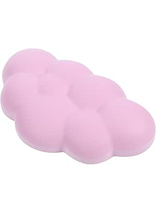Ergonomic Memory Foam Wrist Rest Pink Small Cloud Shape for Office and Gaming Desk - Image 1