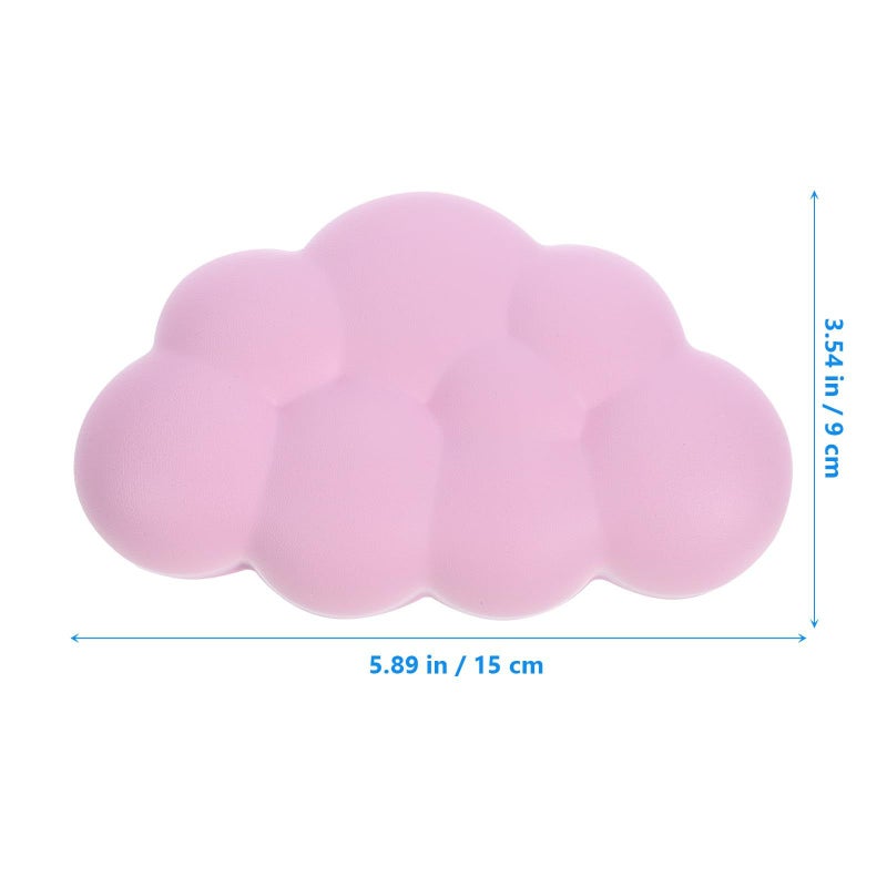 Ergonomic Memory Foam Wrist Rest Pink Small Cloud Shape for Office and Gaming Desk - Image 3