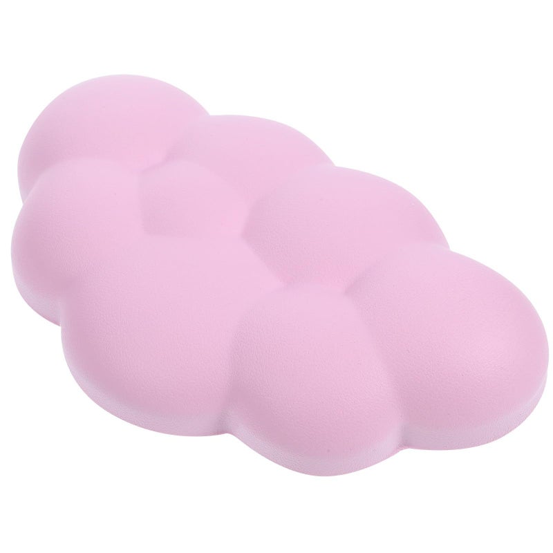 Ergonomic Memory Foam Wrist Rest Pink Small Cloud Shape for Office and Gaming Desk - Image 2