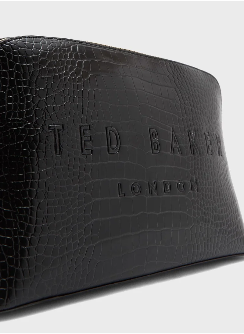 Ted Baker Crocana Croc Detail Debossed Cosmetic Bag