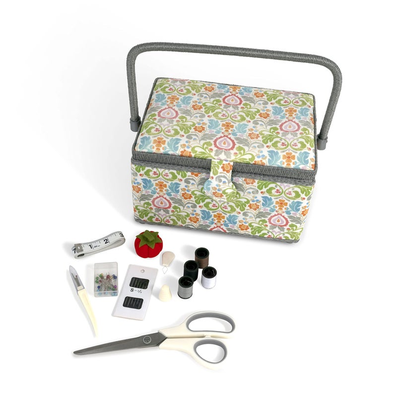 Dritz Medium Sewing Basket Kit Filled with Essential Sewing Supplies - Image 1