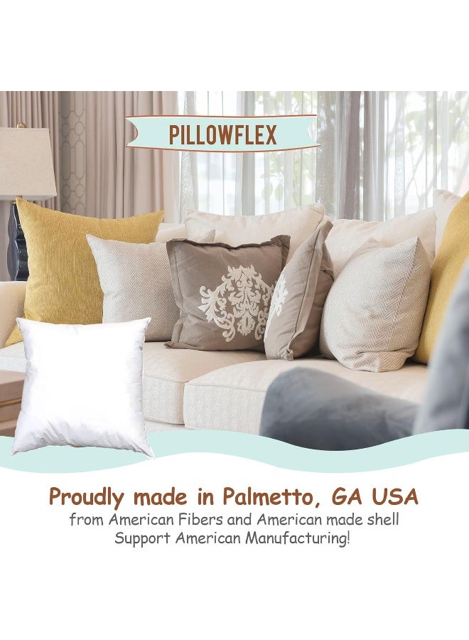 Pillowflex Synthetic Down Pillow Insert  16x16 Down Alternative Ultra Soft Throw Pillow Small Couch Sham Bed Sleeping Pillow  1 Decorative Accent Form - Image 2