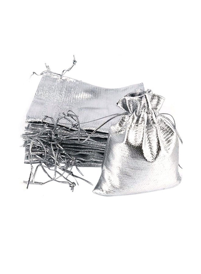 NIBEMINENT 100-Piece Metallic Foil Cloth Bags For Party Gifts 8.5x12cm - Image 1