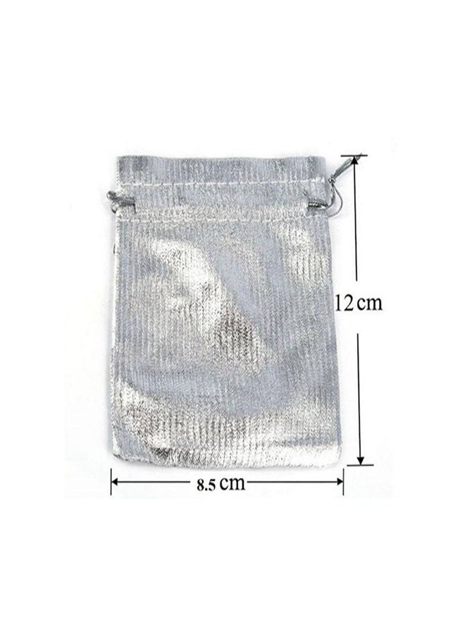 NIBEMINENT 100-Piece Metallic Foil Cloth Bags For Party Gifts 8.5x12cm - Image 3