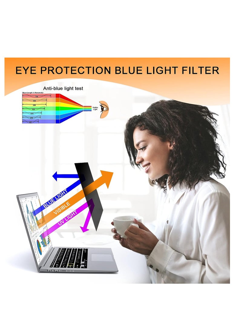 Privacy Laptop Screen Protector 14 Inch Compatible with Lenovo/HP Envy/Dell/Acer/Asus/Thinkpad, 16:9 Aspect Removable Anti Glare Blue Light Privacy Screen Filter, Computer Monitor Security Shield 14 In  - Image 3