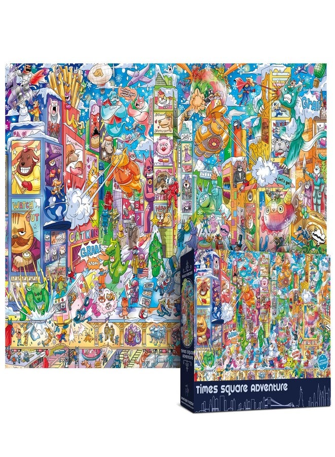 Antelope - 1000 Piece Puzzle for Adults, Time Square Adventure Jigsaw Puzzles 1000 Pieces, High Resolution, Matte Finish, Smooth Edging, No Dust Creative Artistic Puzzle - Image 1