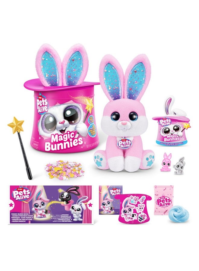 Pets Alive Magic Bunnies (Candy) by ZURU Electronic Plush Unboxing Surprise Interactive Magic Toy - Image 1