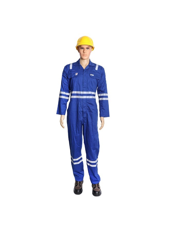 Vaultex Vaultex MUN 250GSM Anti Static Fire Retardant Cotton Coverall, Royal Blue, 2XL  - Image 4