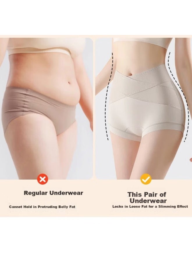 GRACEWELL Tingmei Summer High-waist Tummy Control Cross-design Seamless Hip-lifting Postpartum Shaping Lifting Panties For Women - Image 2