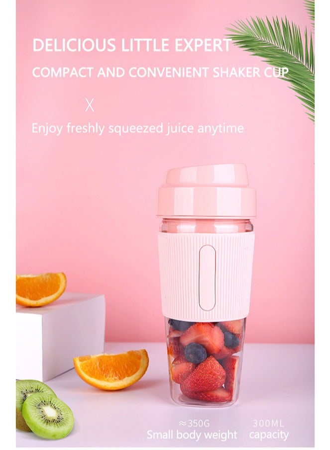 Portable Blender Electric Juicer Fruit Blender USB Charging Smoothie Mini Blender Personal Juicer Rechargeable Battery Smoothie Blender 300ML - Image 3